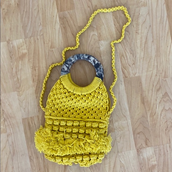 Cleobella Handbags - Cleobella Macrame Yellow Purse
